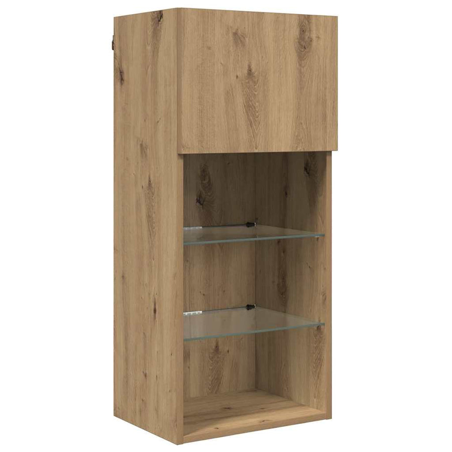 Tv Wand Eenheden Met Led 5 Pcs Artisan Eiken 40,5 X 30 X 90 Cm