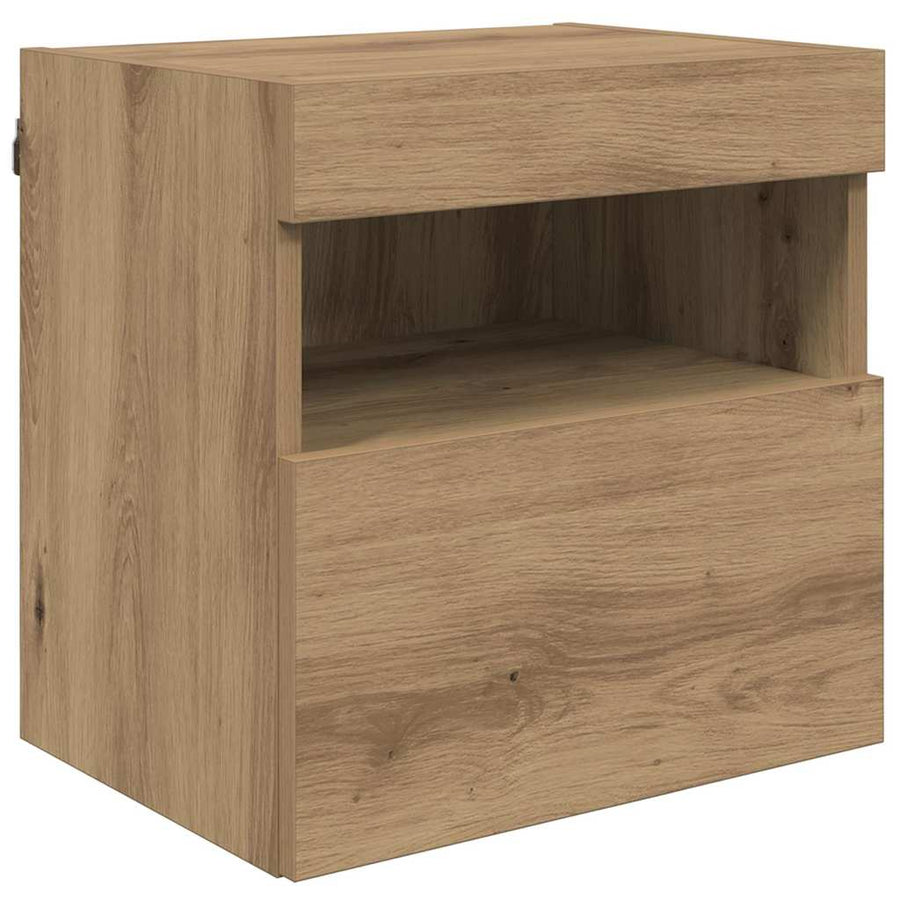 Tv Wand Eenheden Met Led 5 Pcs Artisan Eiken 40,5 X 30 X 90 Cm