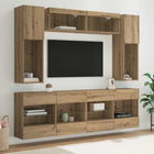 TV Wall Cabinet Set with LED 6 pcs Artisan Oak Engineered Wood