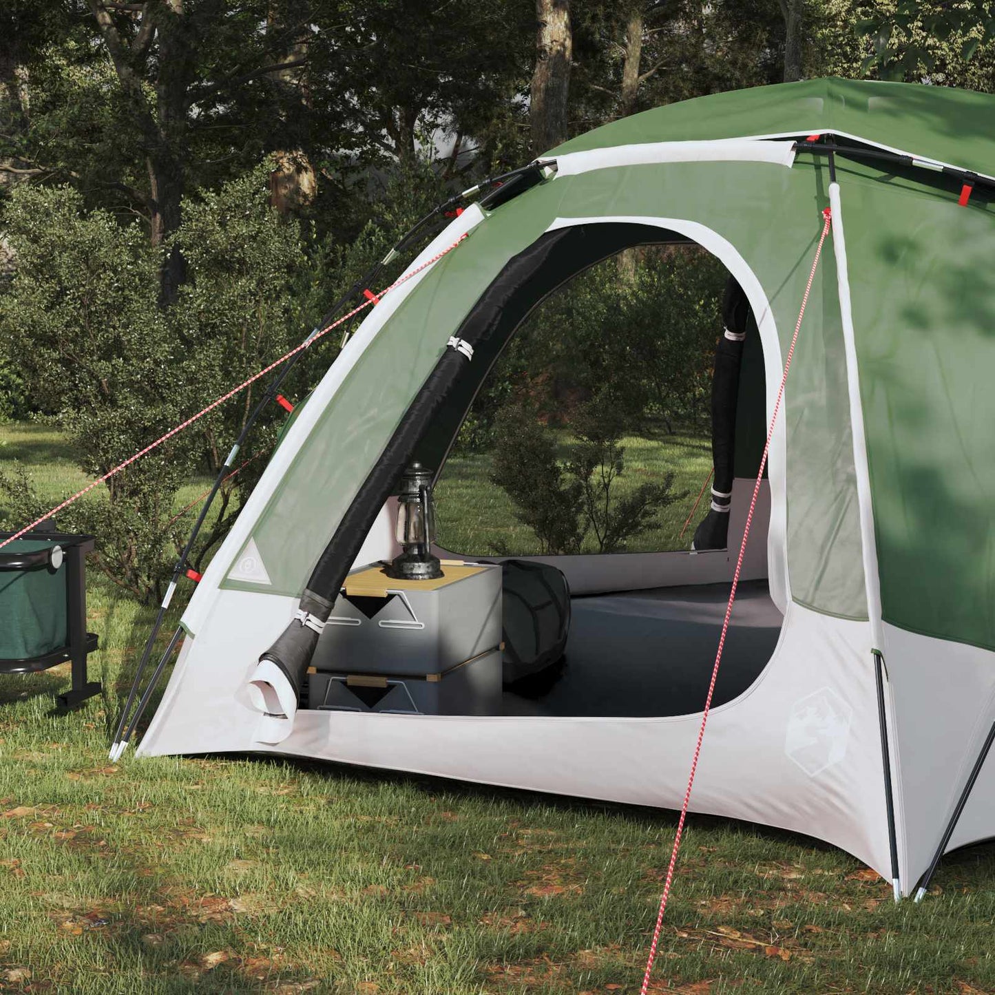 Koepeltent met Verwijderbare Regenkap Groen 4-persoons