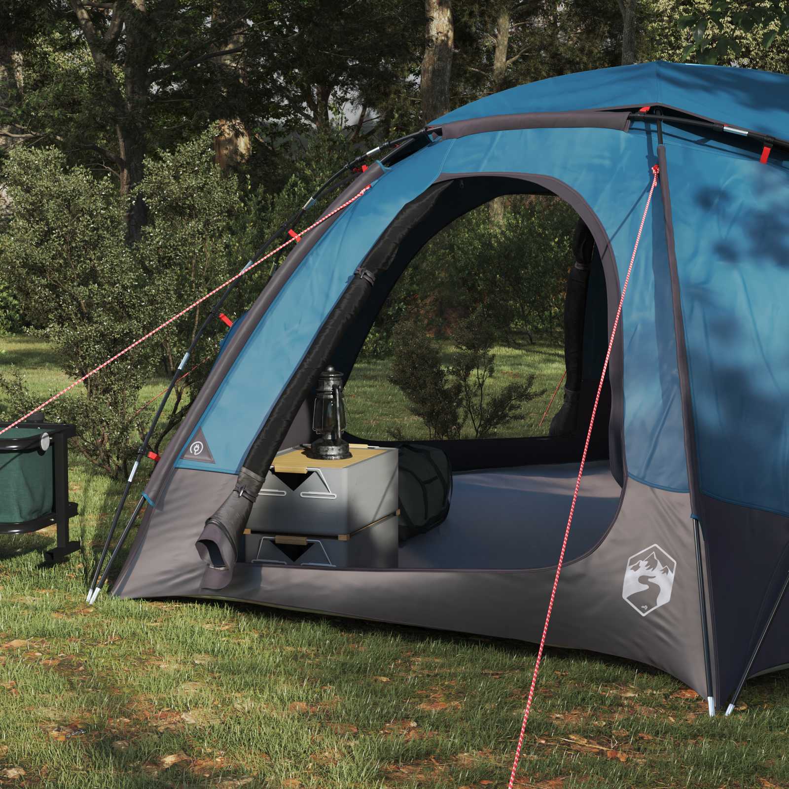 Koepeltent met Verwijderbare Regenkap Blauw 4-persoons