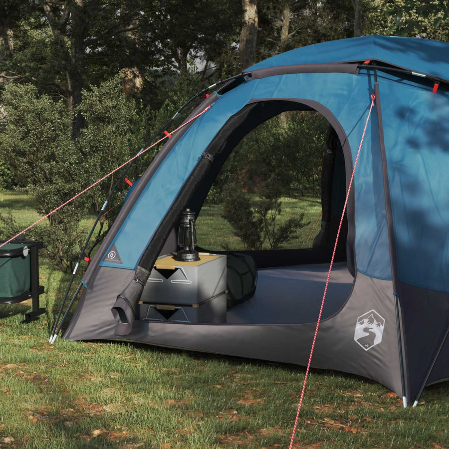 Koepeltent met Verwijderbare Regenkap Blauw 4-persoons