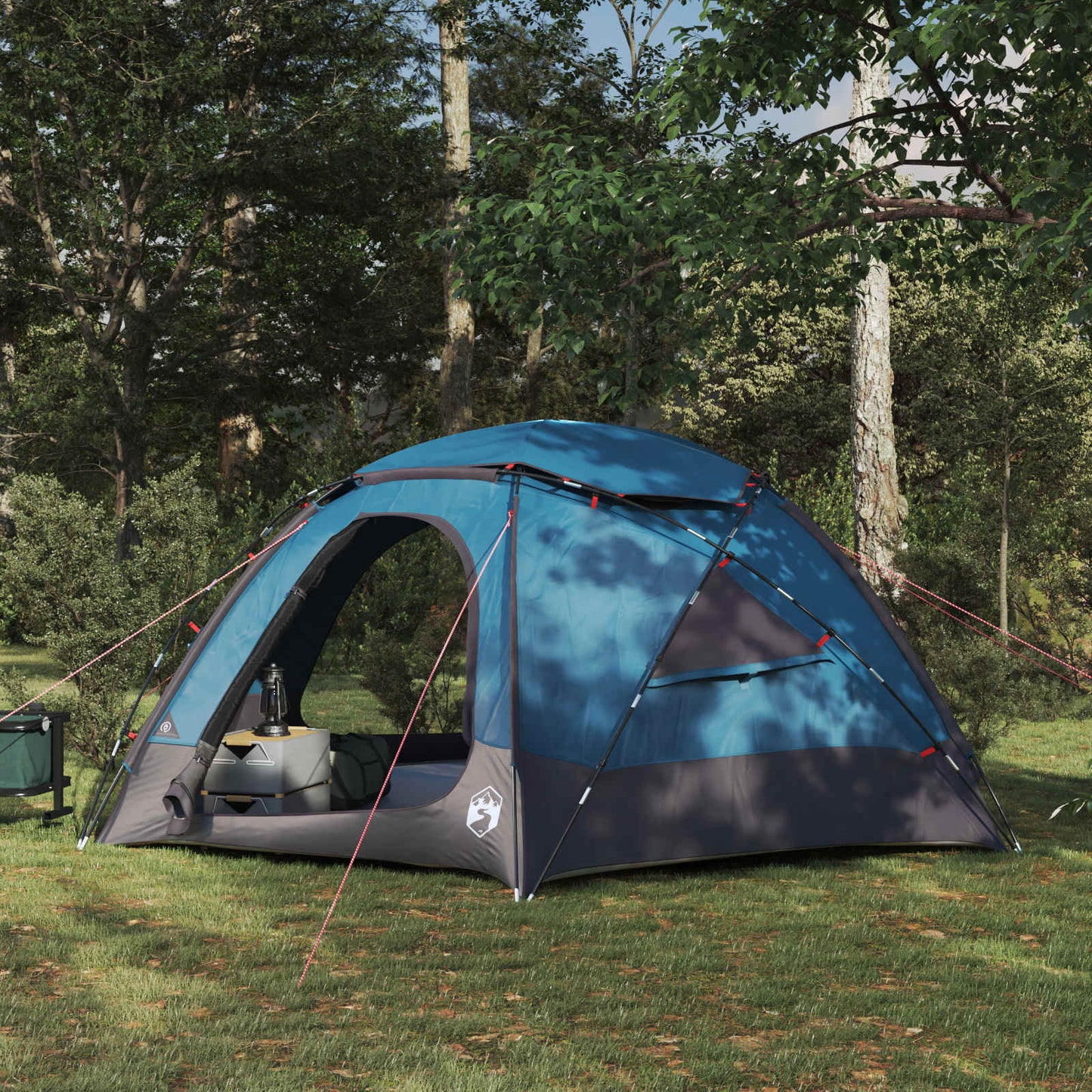 Koepeltent met Verwijderbare Regenkap Blauw 4-persoons