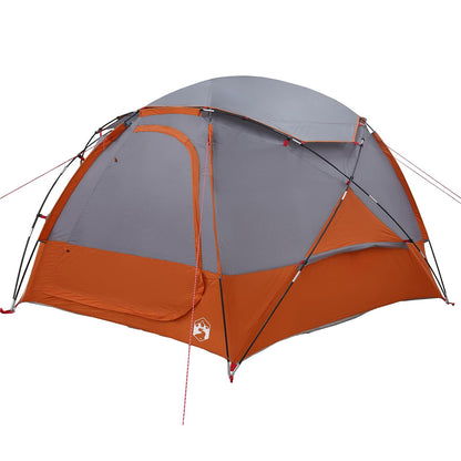 Koepeltent met Verwijderbare Regenkap Grijs en Oranje