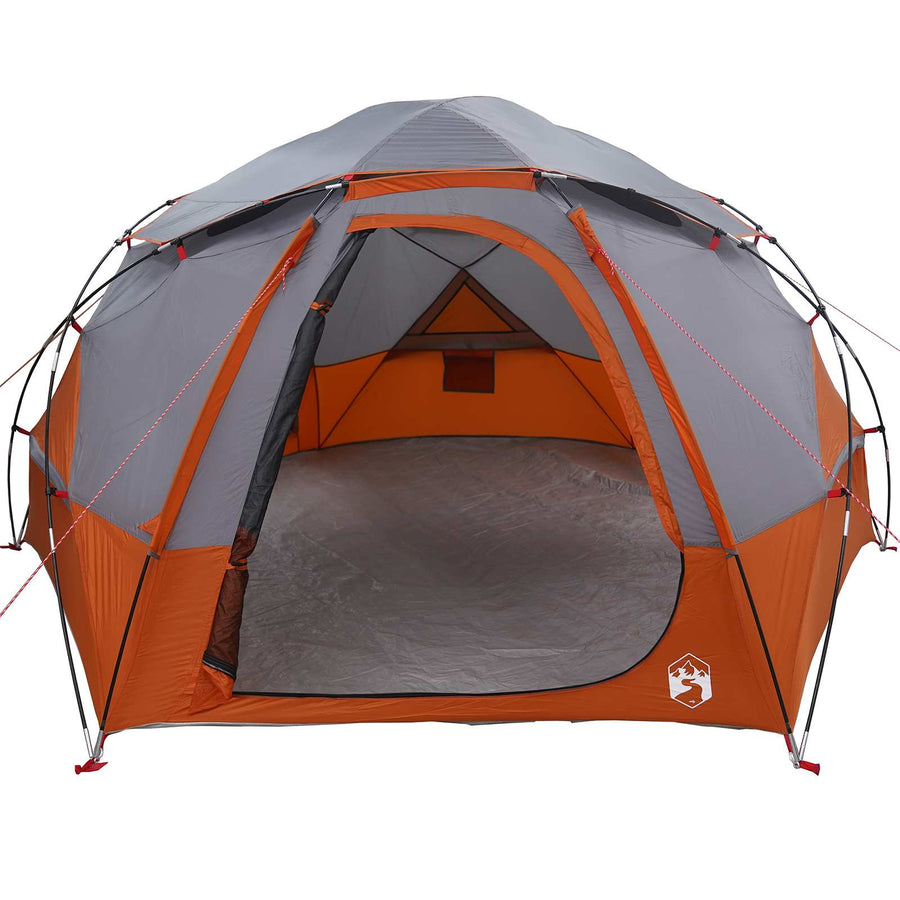 Koepeltent met Verwijderbare Regenkap Grijs en Oranje