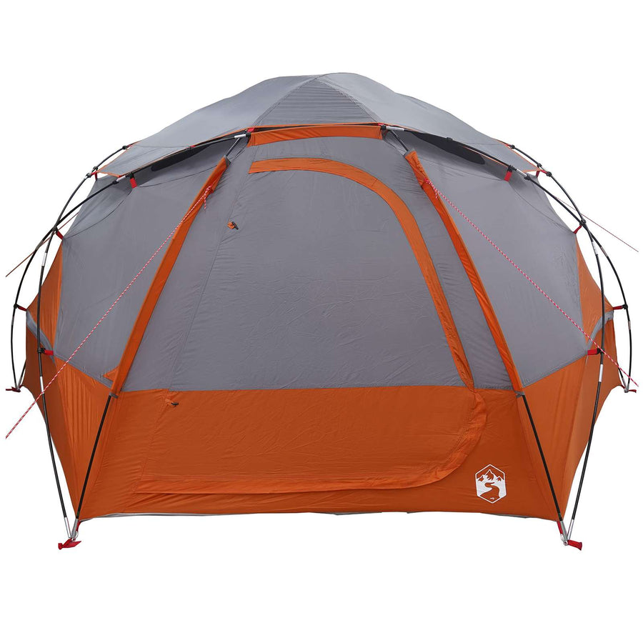 Koepeltent met Verwijderbare Regenkap Grijs en Oranje