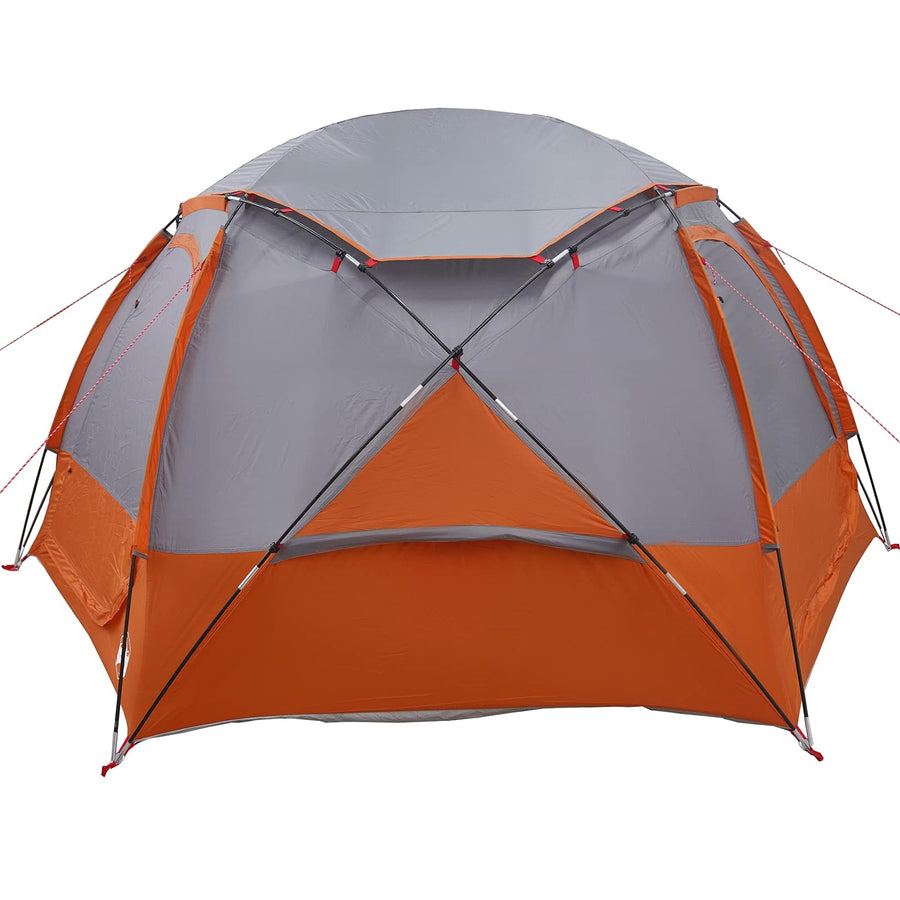 Koepeltent met Verwijderbare Regenkap Grijs en Oranje
