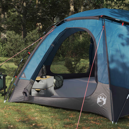 Koepeltent met Verwijderbare Regenkap Blauw 8-persoons