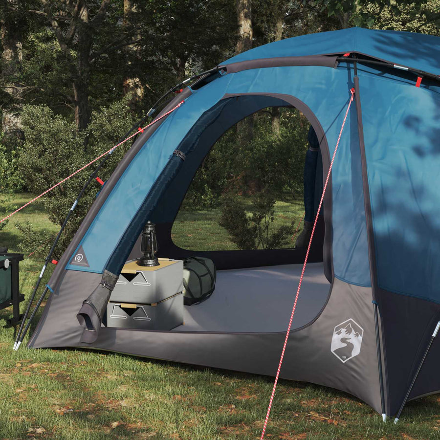 Koepeltent met Verwijderbare Regenkap Blauw 8-persoons