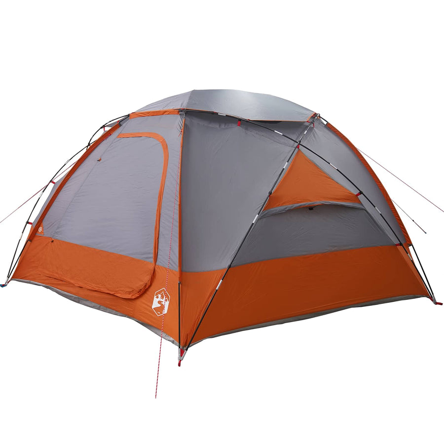 Koepeltent met Verwijderbare Regenkap Grijs en Oranje