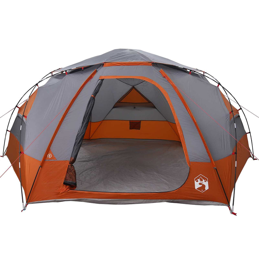 Koepeltent met Verwijderbare Regenkap Grijs en Oranje