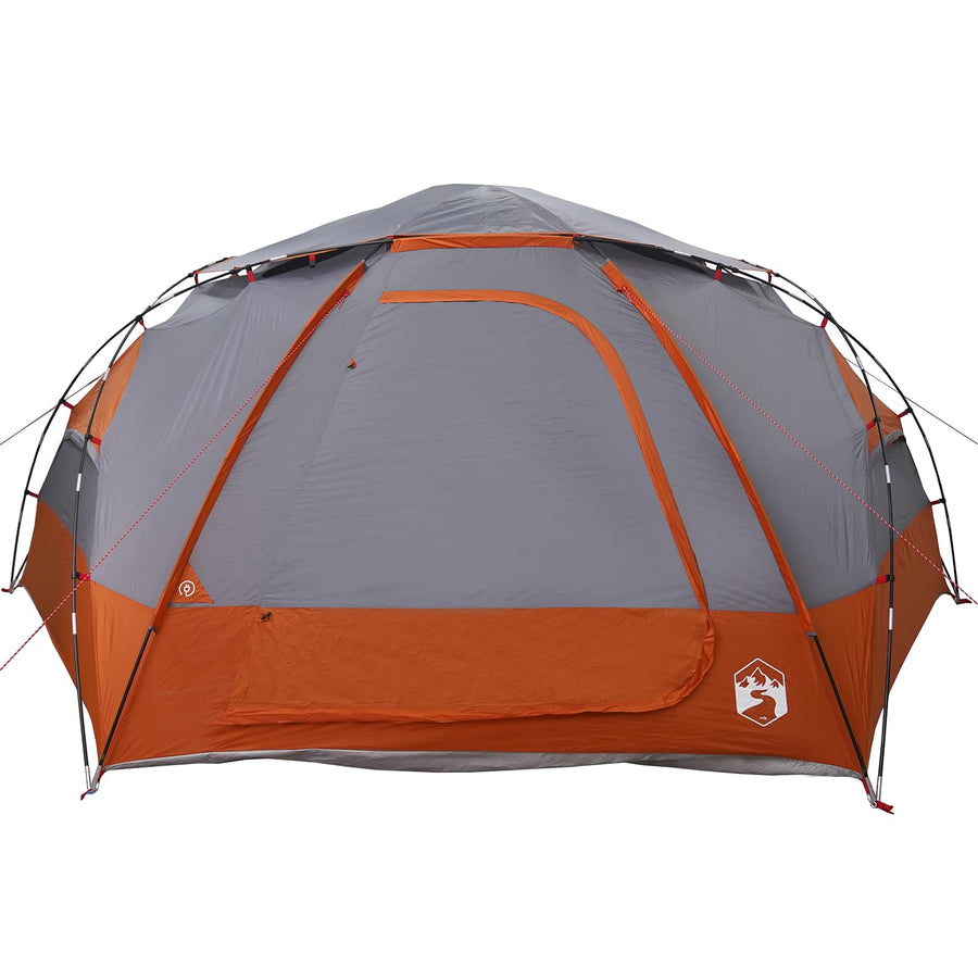 Koepeltent met Verwijderbare Regenkap Grijs en Oranje