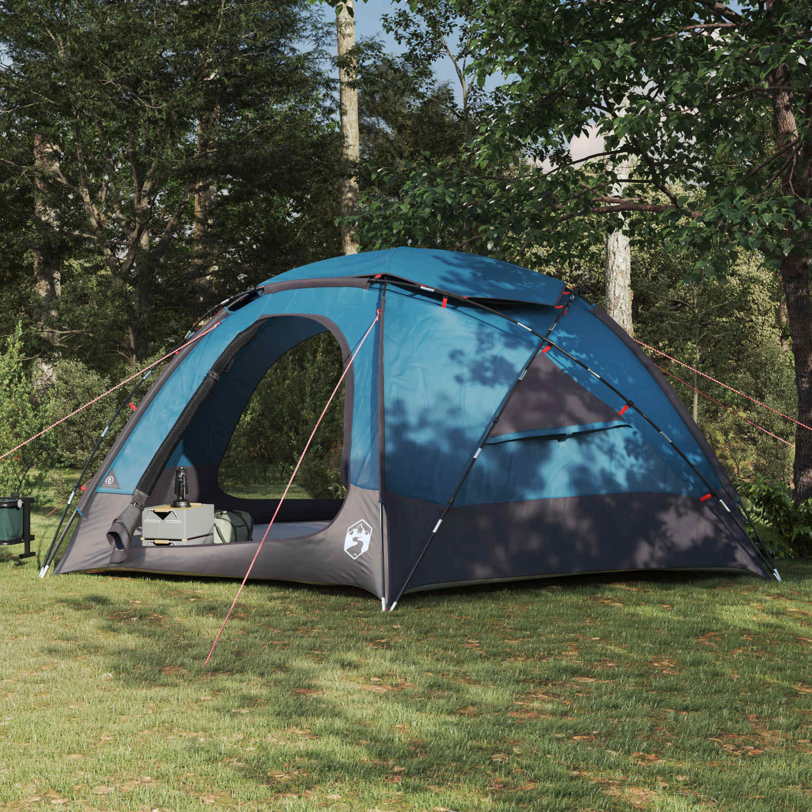 Koepeltent met Verwijderbare Regenkap Blauw 12-Persoons