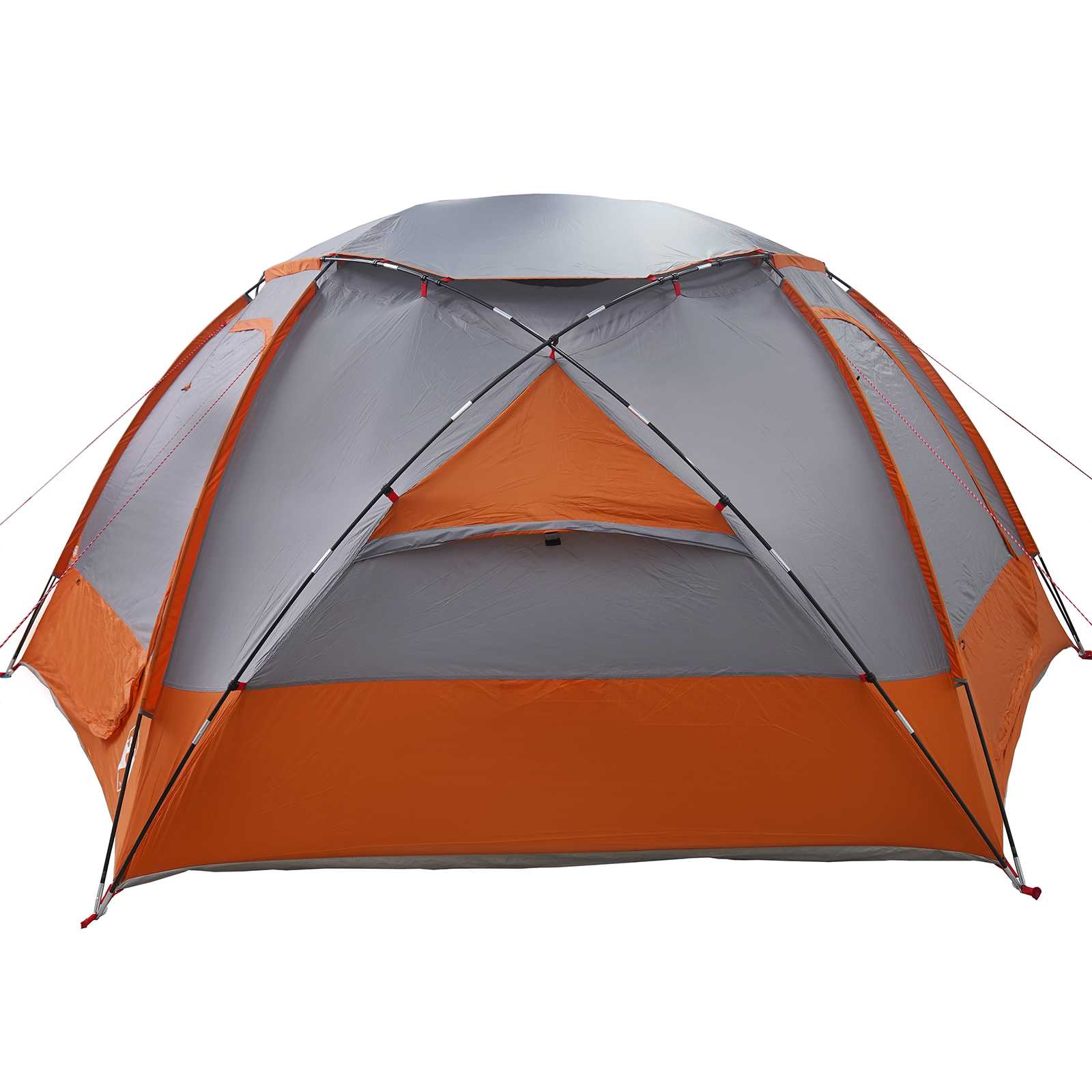 Koepeltent met Verwijderbare Regenkap Grijs en Oranje