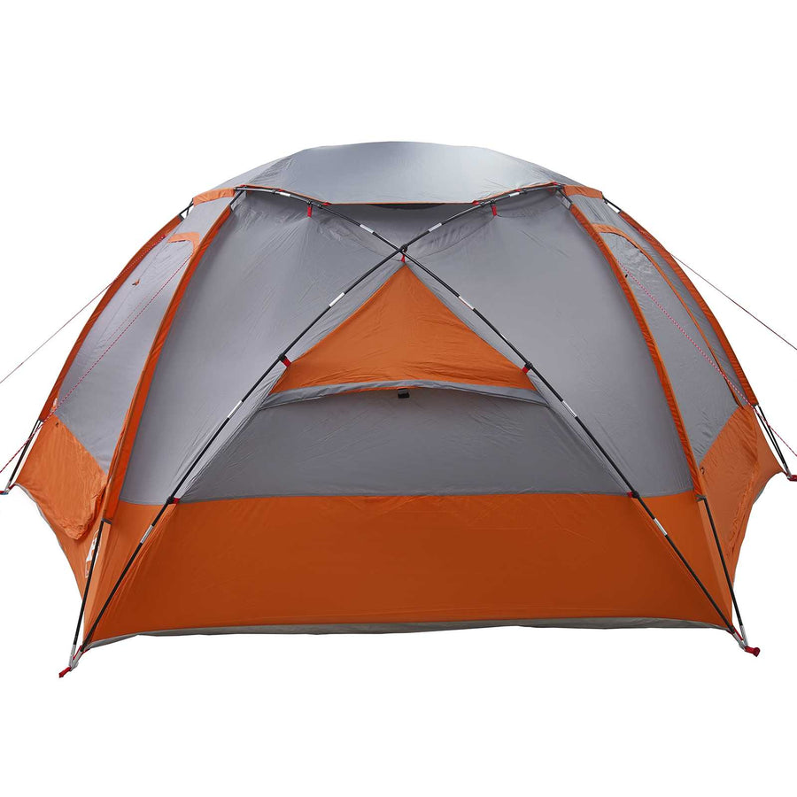 Koepeltent met Verwijderbare Regenkap Grijs en Oranje