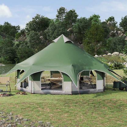 Gezinstent Groen 10-persoons 185T Polyester met PU Coating