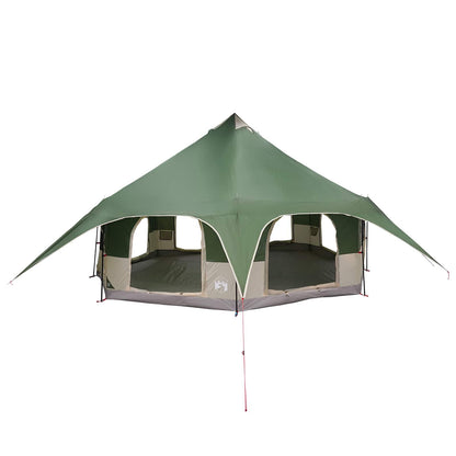 Gezinstent Groen 10-persoons 185T Polyester met PU Coating