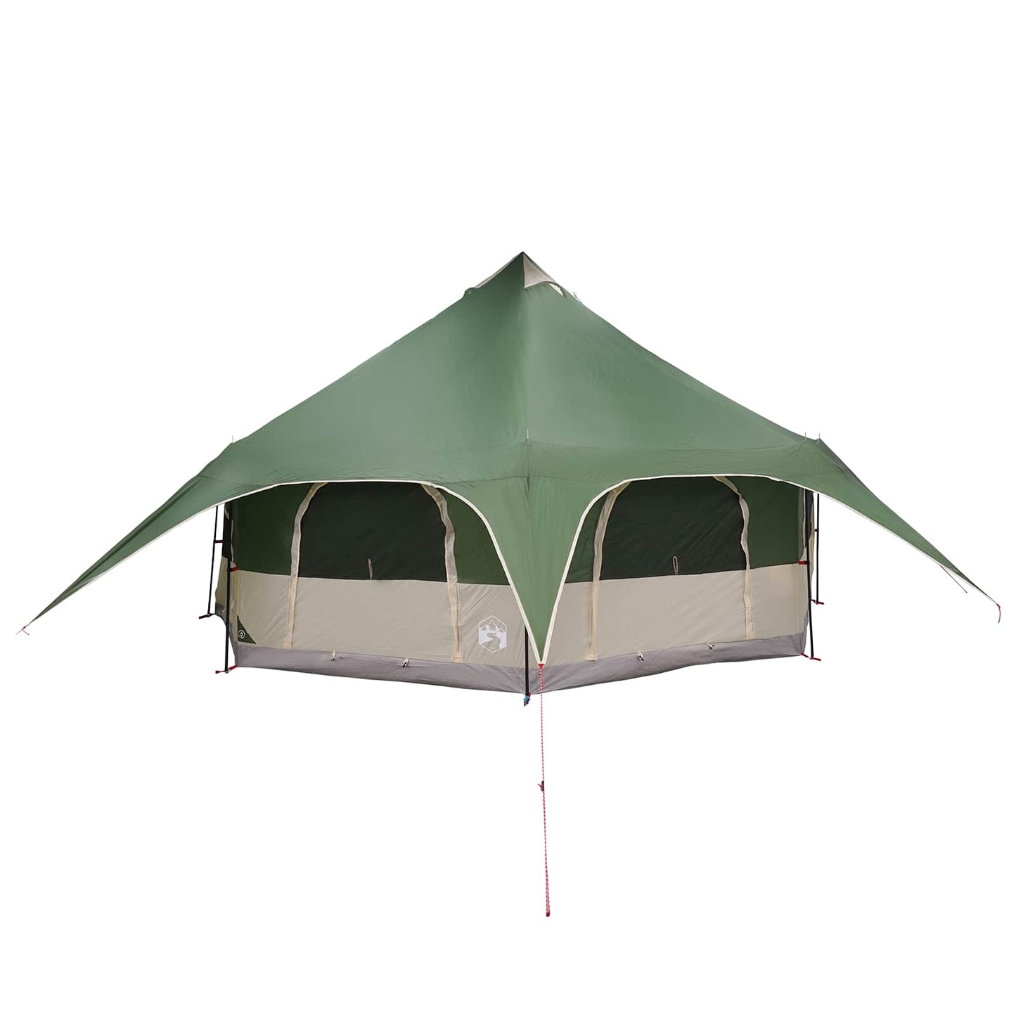 Gezinstent Groen 10-persoons 185T Polyester met PU Coating