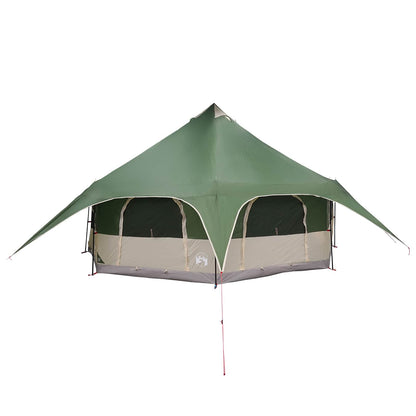 Gezinstent Groen 10-persoons 185T Polyester met PU Coating