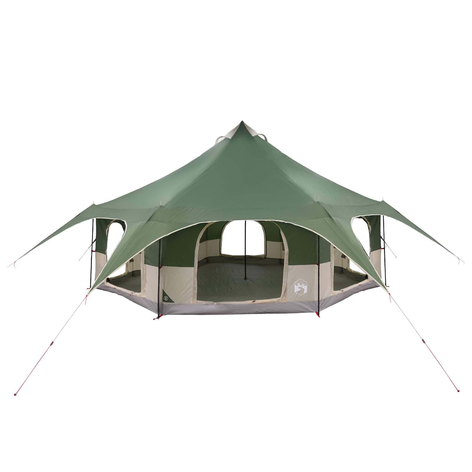 Gezinstent Groen 10-persoons 185T Polyester met PU Coating