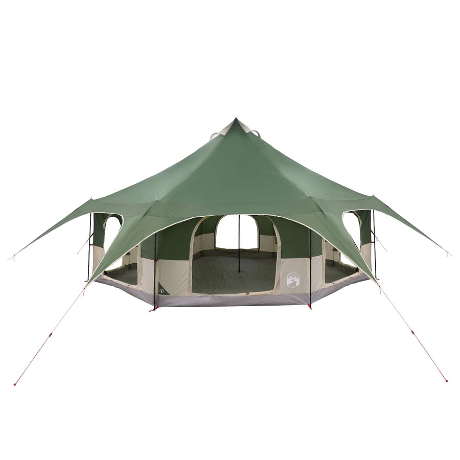 Gezinstent Groen 10-persoons 185T Polyester met PU Coating