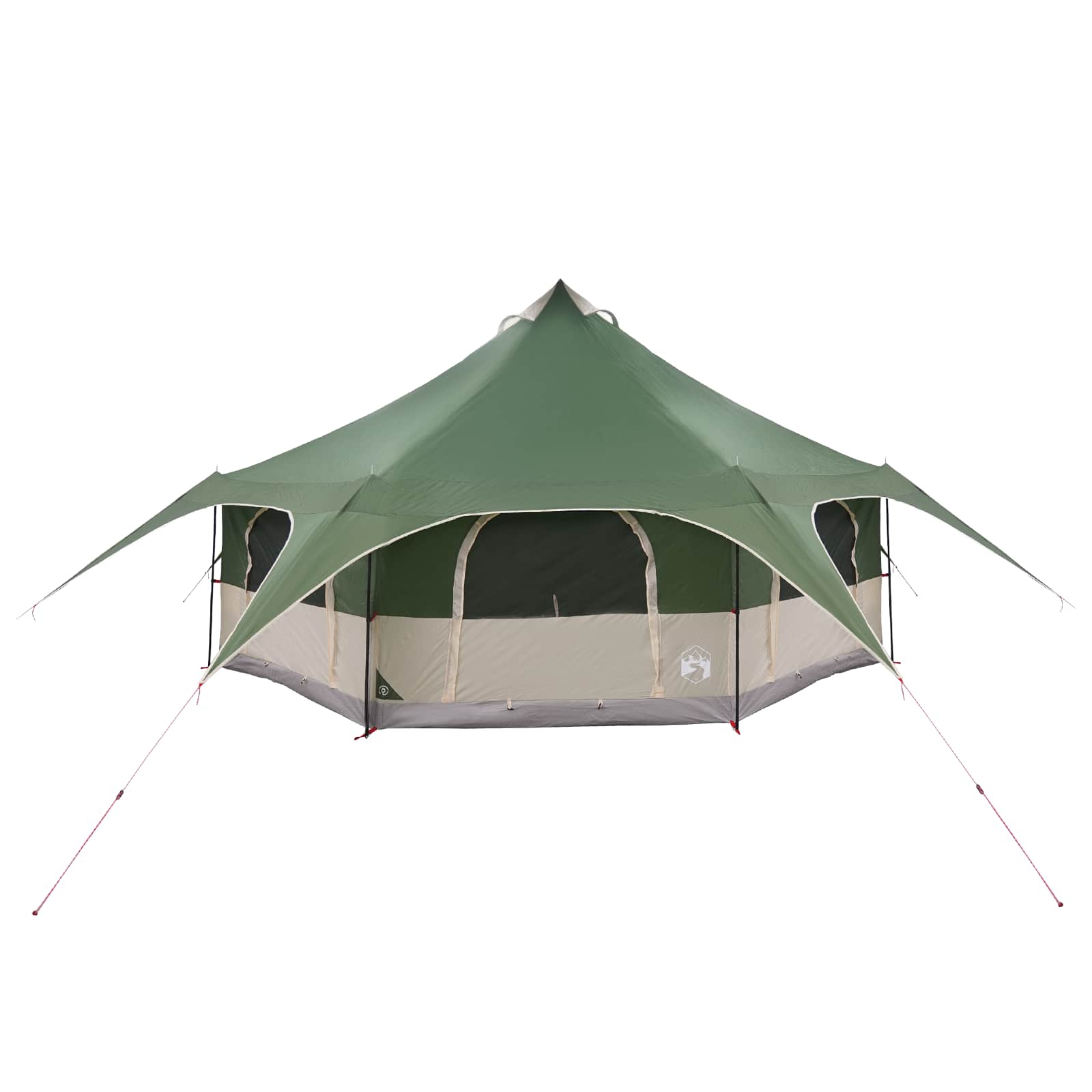 Gezinstent Groen 10-persoons 185T Polyester met PU Coating