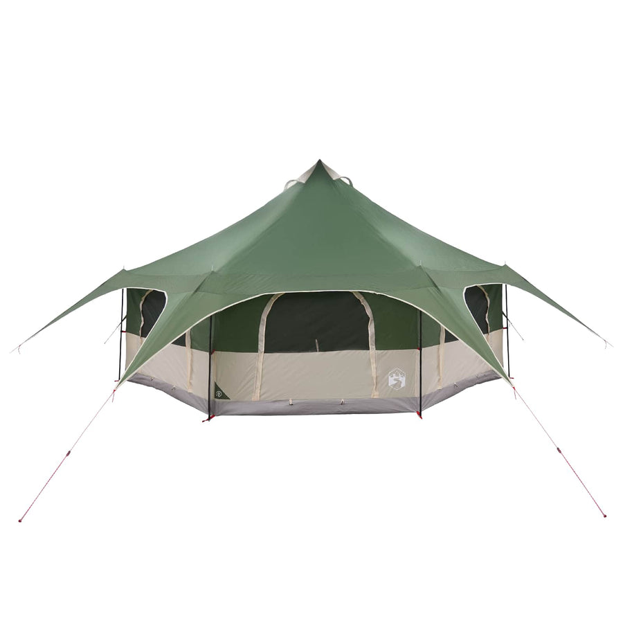 Gezinstent Groen 10-persoons 185T Polyester met PU Coating