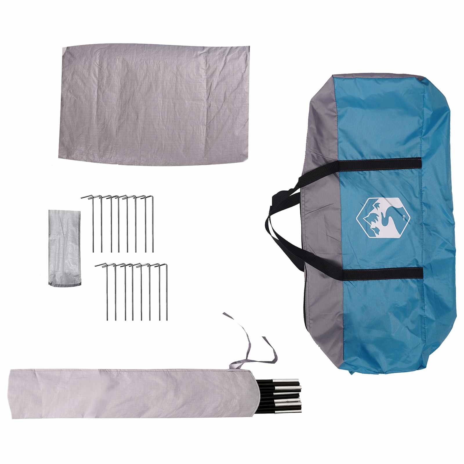 Gezinstent Blauw 10-persoons 185T Polyester met PU Coating