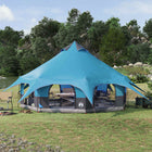 Gezinstent 10-persoons blauw 455x455x286 cm polyester