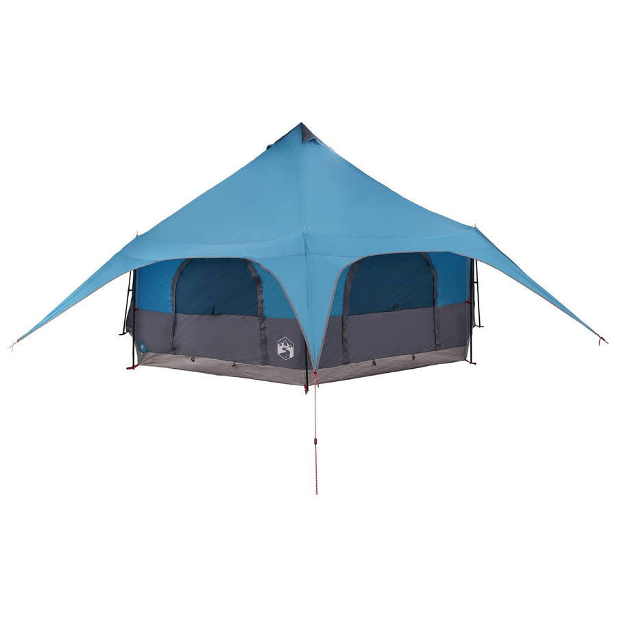Gezinstent Blauw 10-persoons 185T Polyester met PU Coating