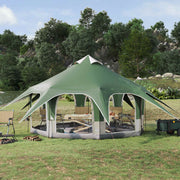 Gezinstent 5-persoons groen 360x360x248 cm polyester