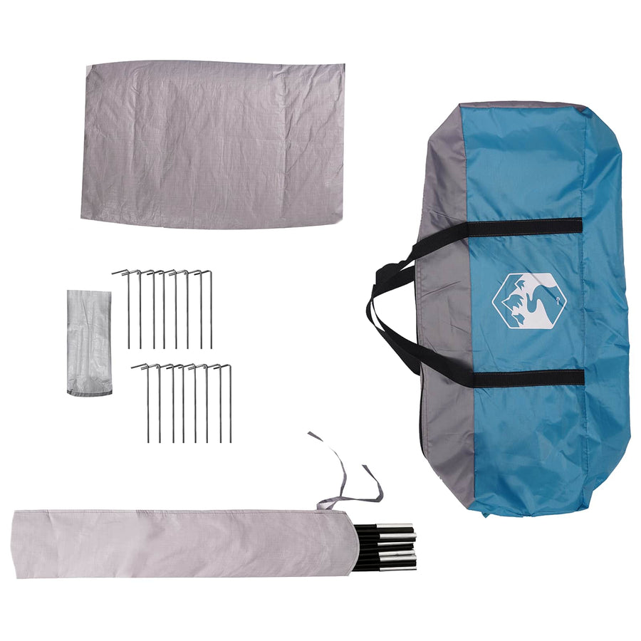 Gezinstent Blauw 5-persoons 185T Polyester met PU Coating
