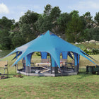 Gezinstent blauw 5-persoons 360x360x248 cm polyester