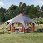 Gezinstent 5-persoons 360x360x248 cm grijs oranje