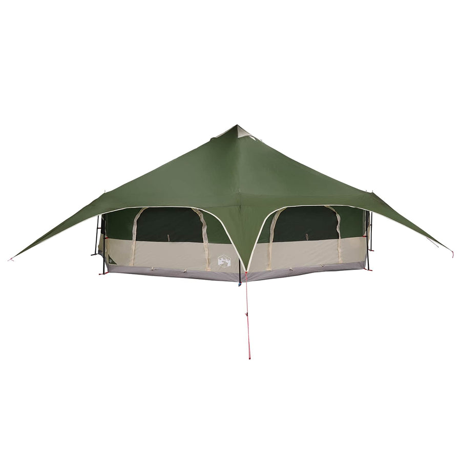 Gezinstent Groen 18-Persoon 185T Polyester met PU Coating