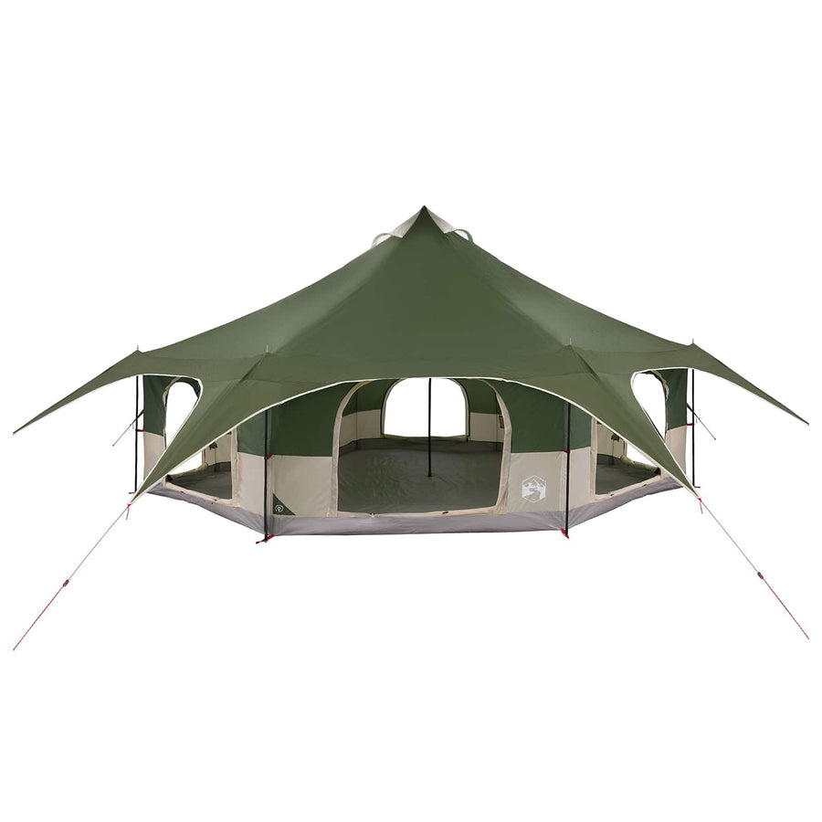 Gezinstent Groen 18-Persoon 185T Polyester met PU Coating