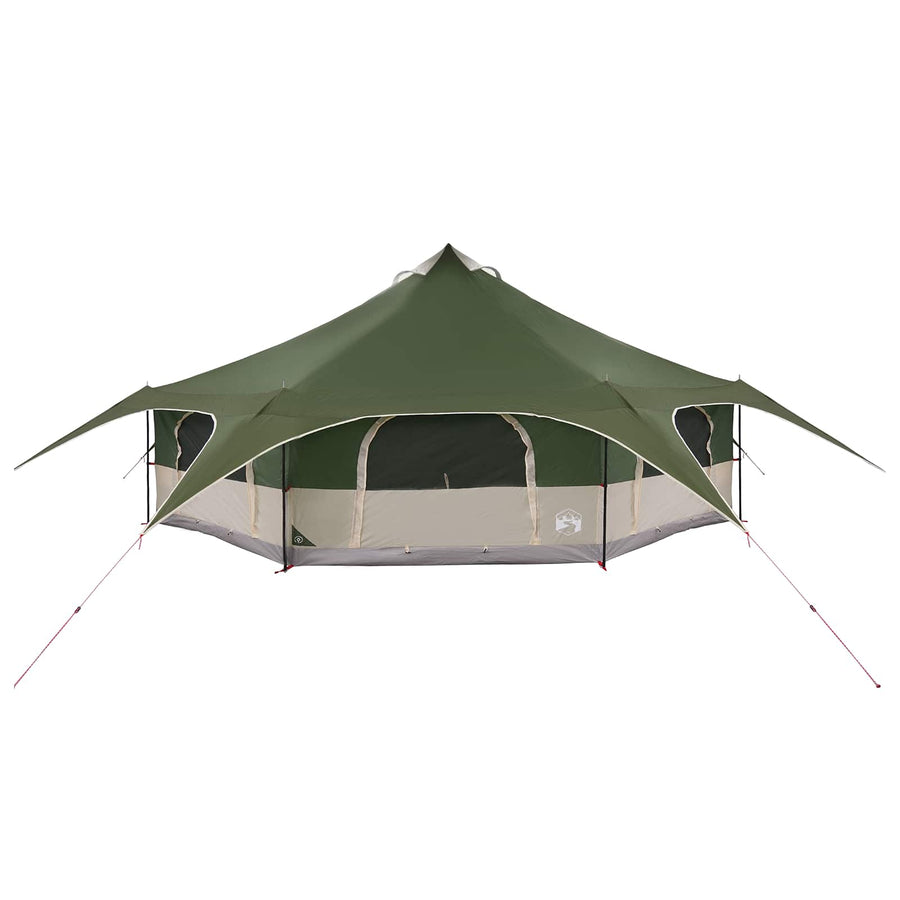 Gezinstent Groen 18-Persoon 185T Polyester met PU Coating