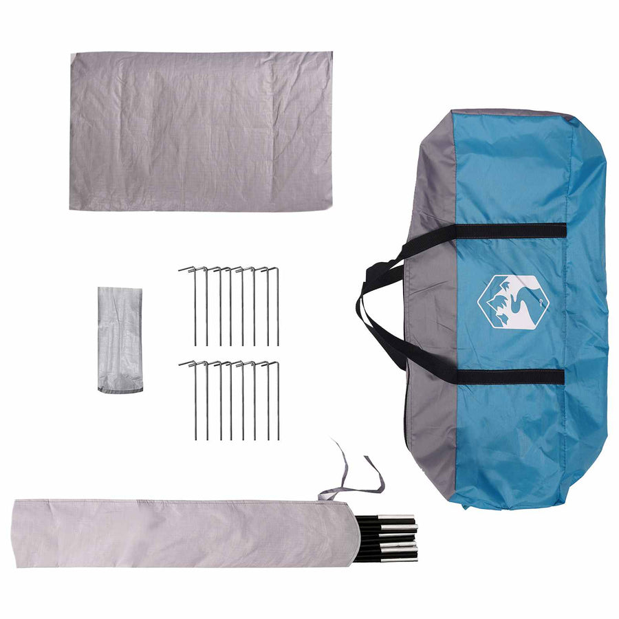 Gezinstent Blauw 18-Persoon 185T Polyester met PU Coating