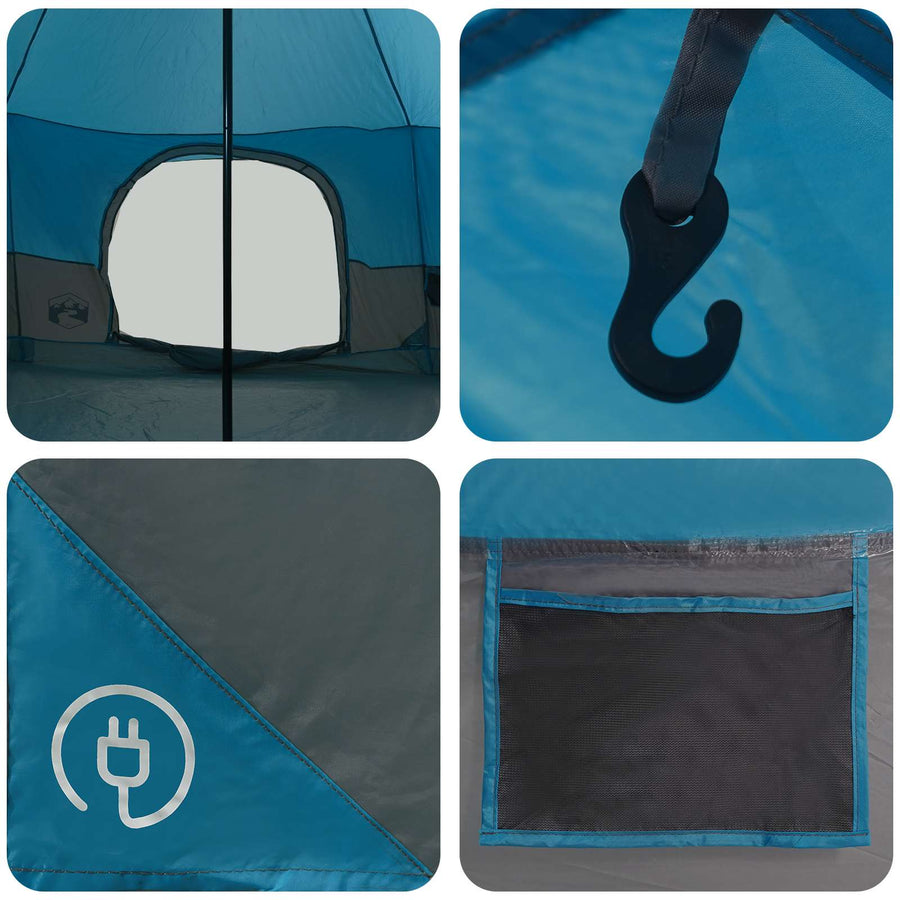 Gezinstent Blauw 18-Persoon 185T Polyester met PU Coating