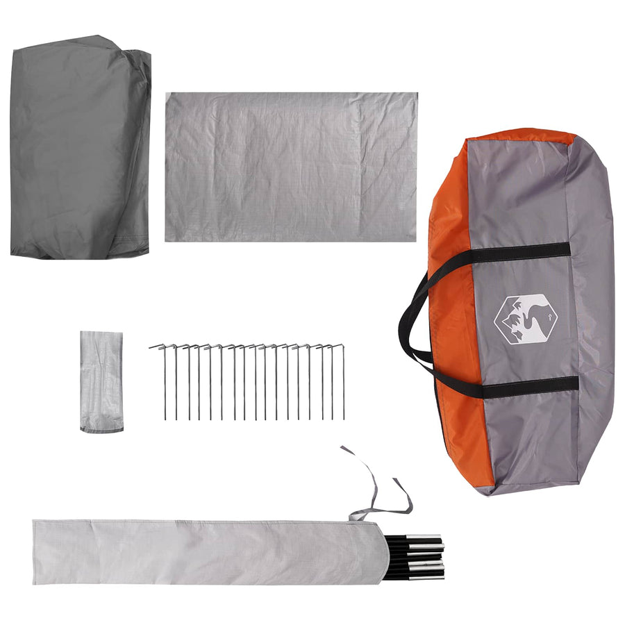 Tunneltent Grijs en Oranje 361 x 235 x 147 cm