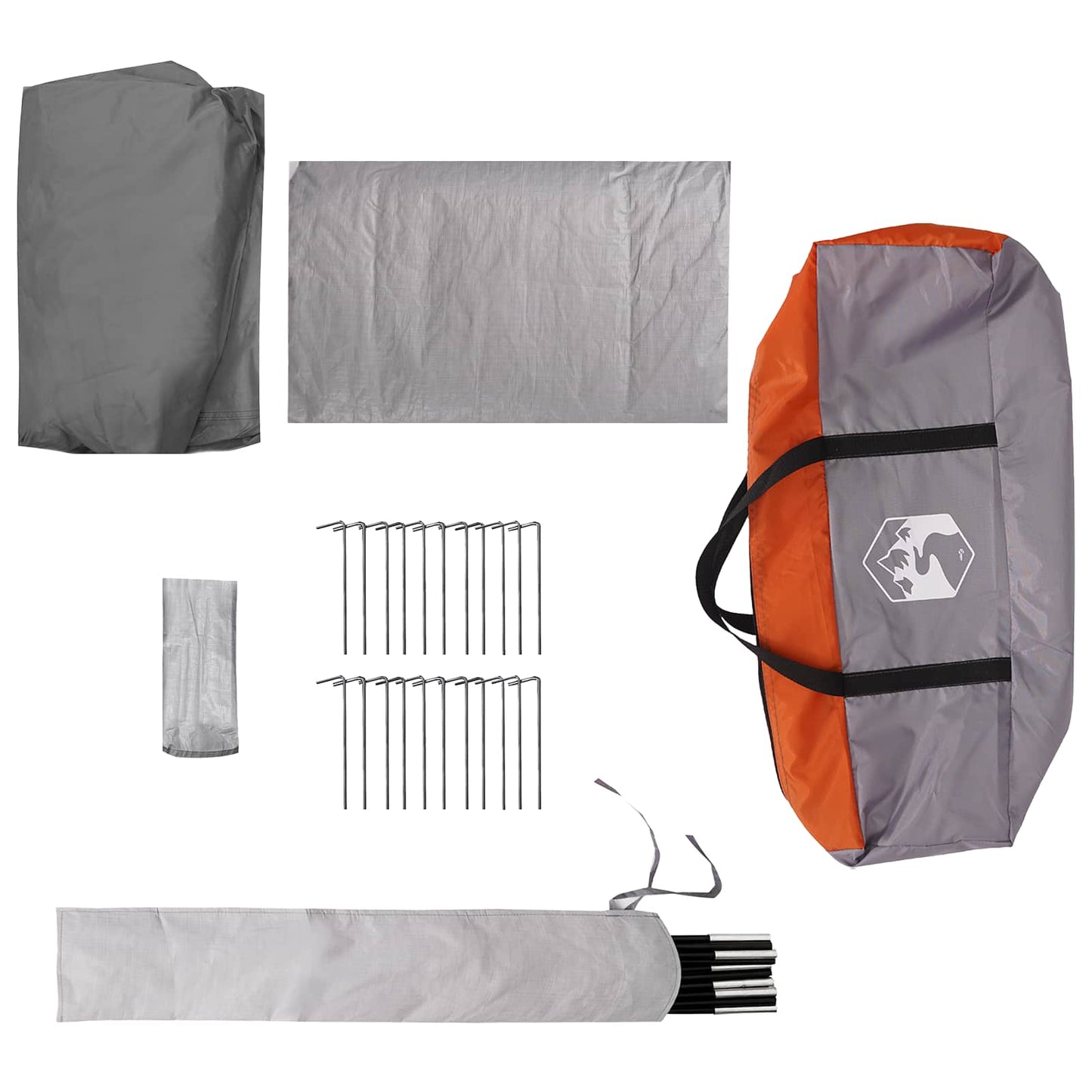Tunneltent Grijs en Oranje 520 x 260 x 175 cm