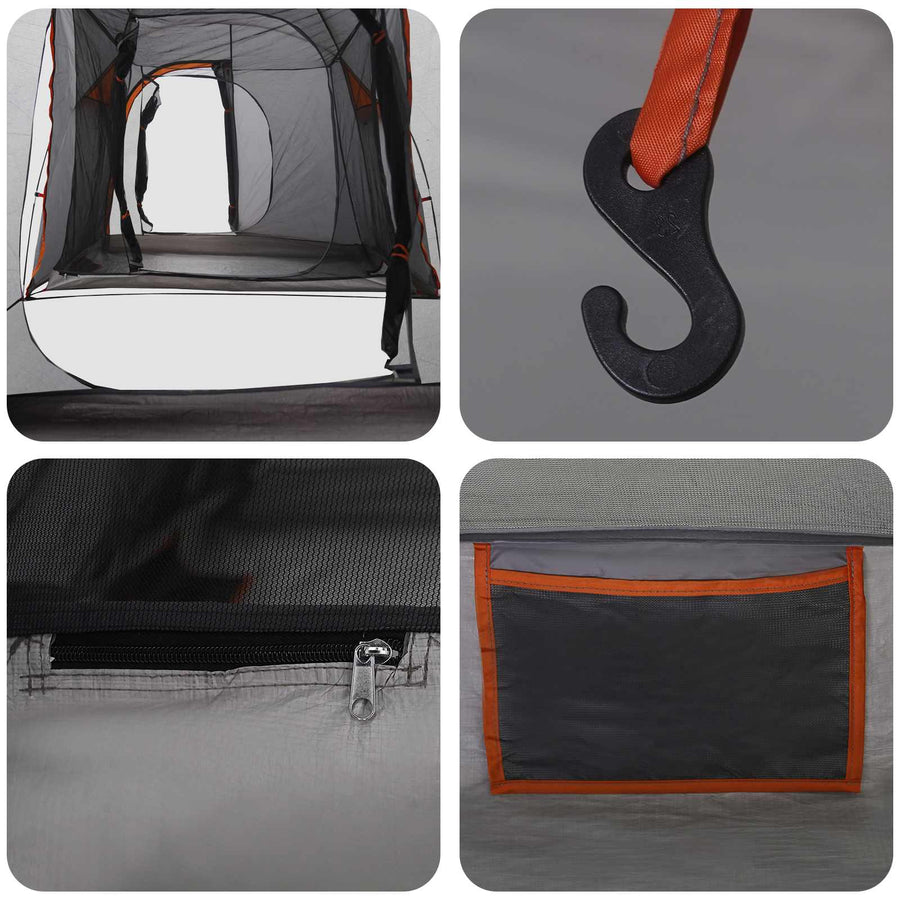 Tunneltent Grijs en Oranje 520 x 260 x 175 cm