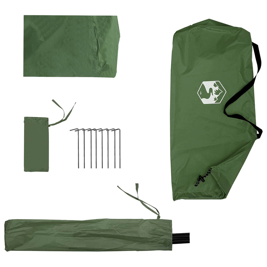 2-in-1 Regen Poncho met Kap Groen 262 x 126 x 130 cm