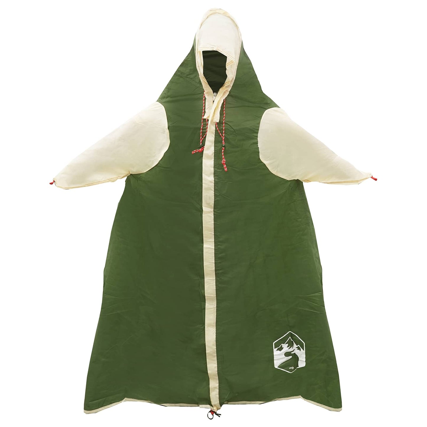 2-in-1 Regen Poncho met Kap Groen 262 x 126 x 130 cm