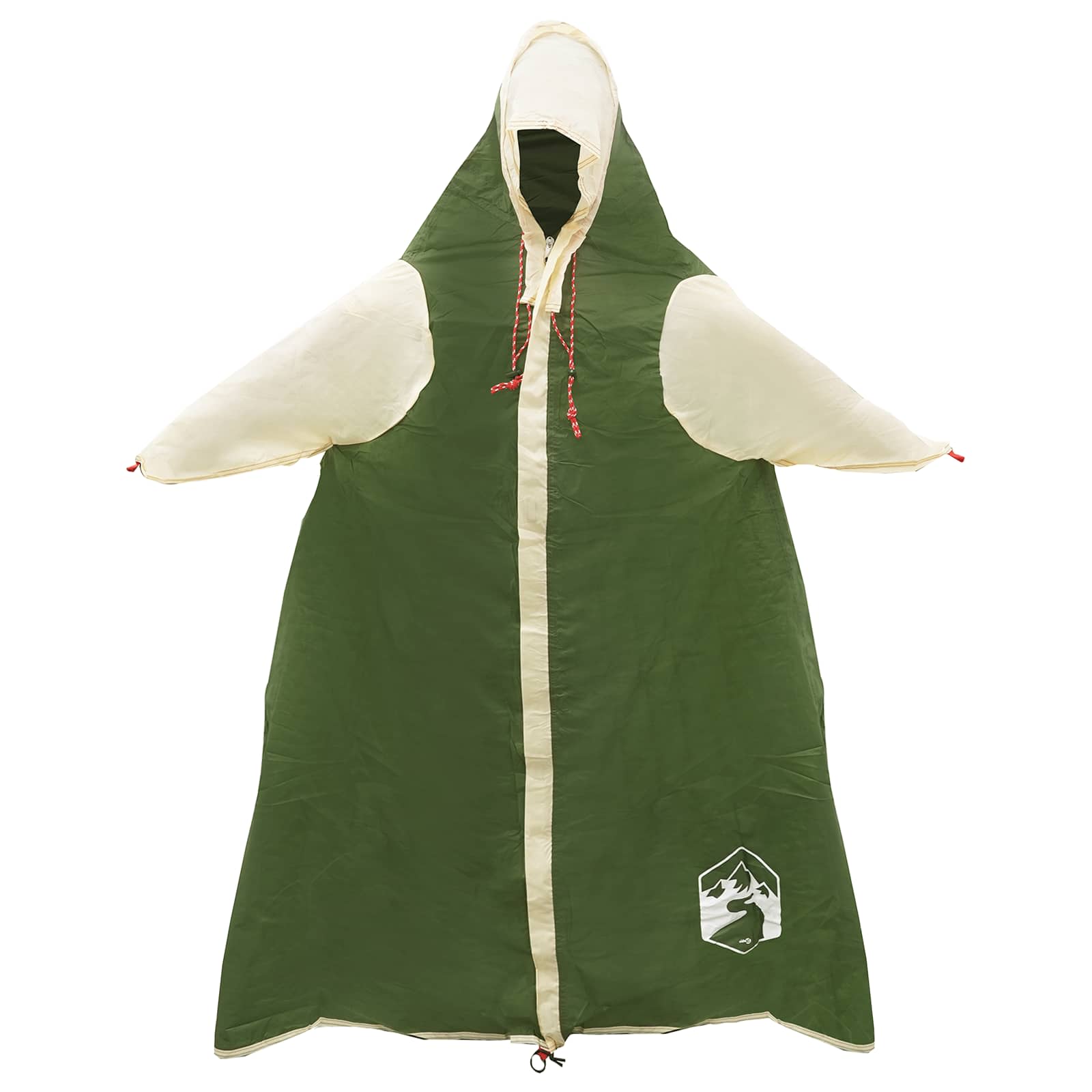 2-in-1 Regen Poncho met Kap Groen 262 x 126 x 130 cm