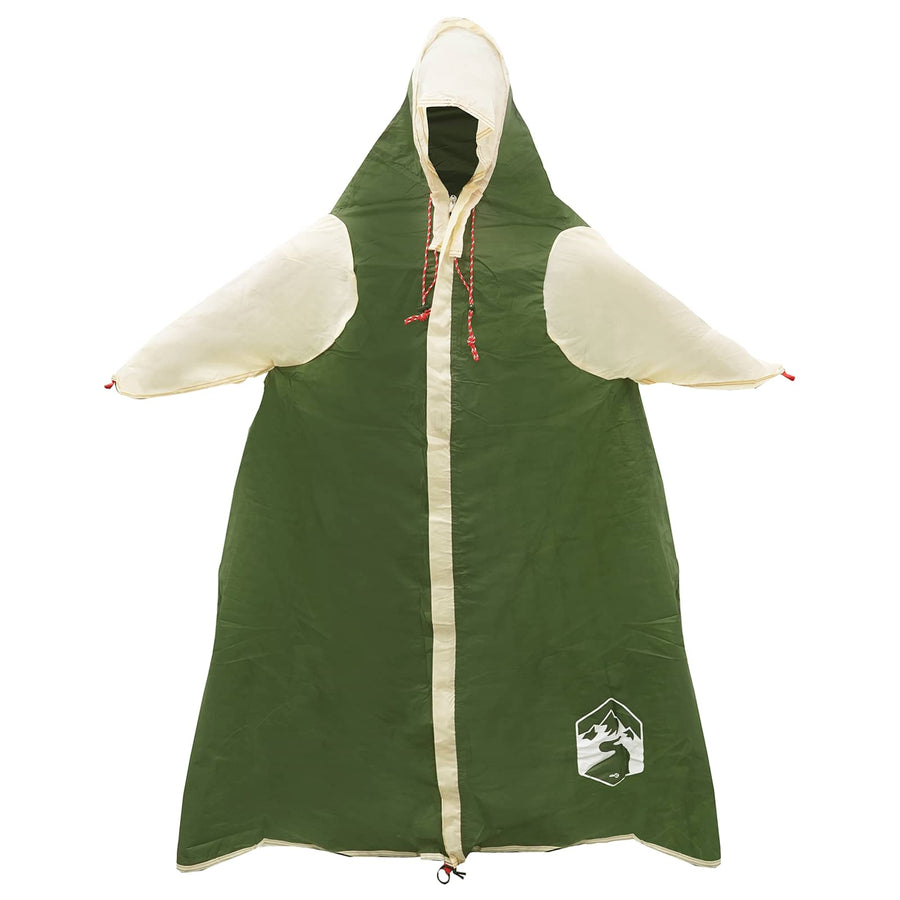 2-in-1 Regen Poncho met Kap Groen 262 x 126 x 130 cm