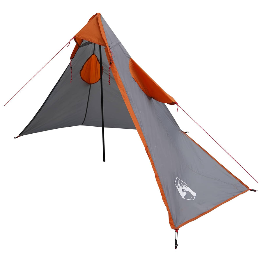 2-in-1 Regen Poncho met Kap Grijs en Oranje 262 x 126 x 130 cm