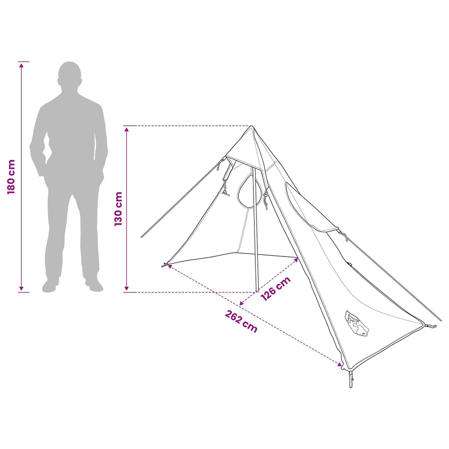 2-in-1 Regen Poncho met Kap Grijs en Oranje 262 x 126 x 130 cm