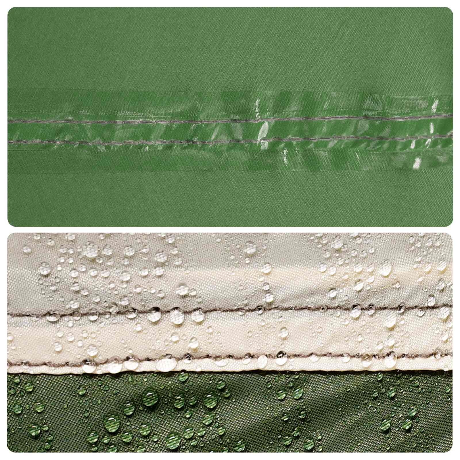 Backpacking Tent Groen 2-persoons 185T Polyester met PU Coating