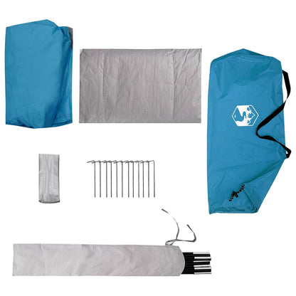 Backpacking Tent Blauw 2-persoons 185T Polyester met PU Coating